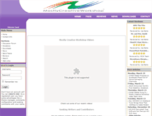 Tablet Screenshot of mostlycreativeworkshop.com